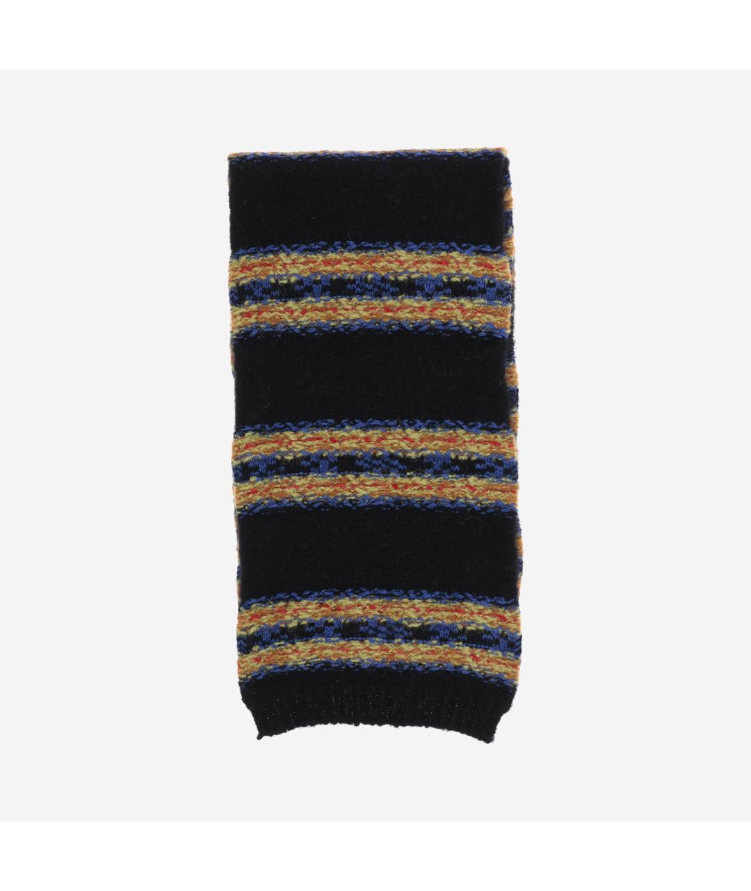 DRIES VAN NOTEN Черный шерстяной шарф, фото 4