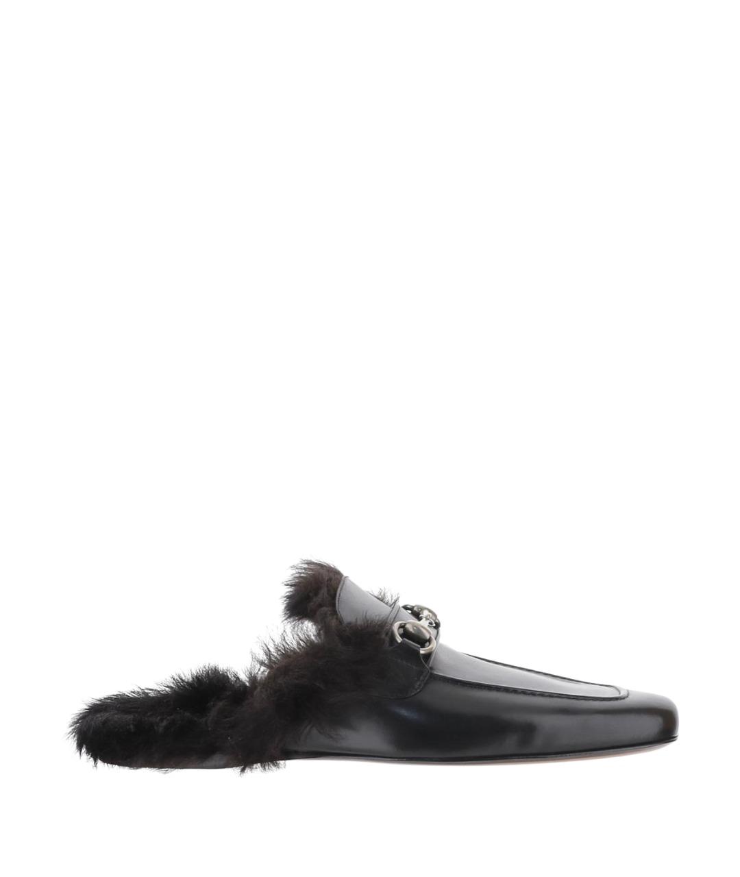 GUCCI Черные кожаные лоферы, фото 1