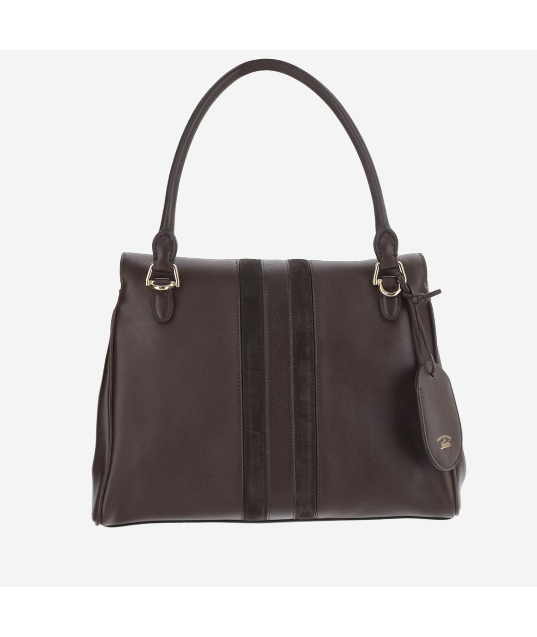 GUCCI Коричневая кожаная сумка тоут, фото 3