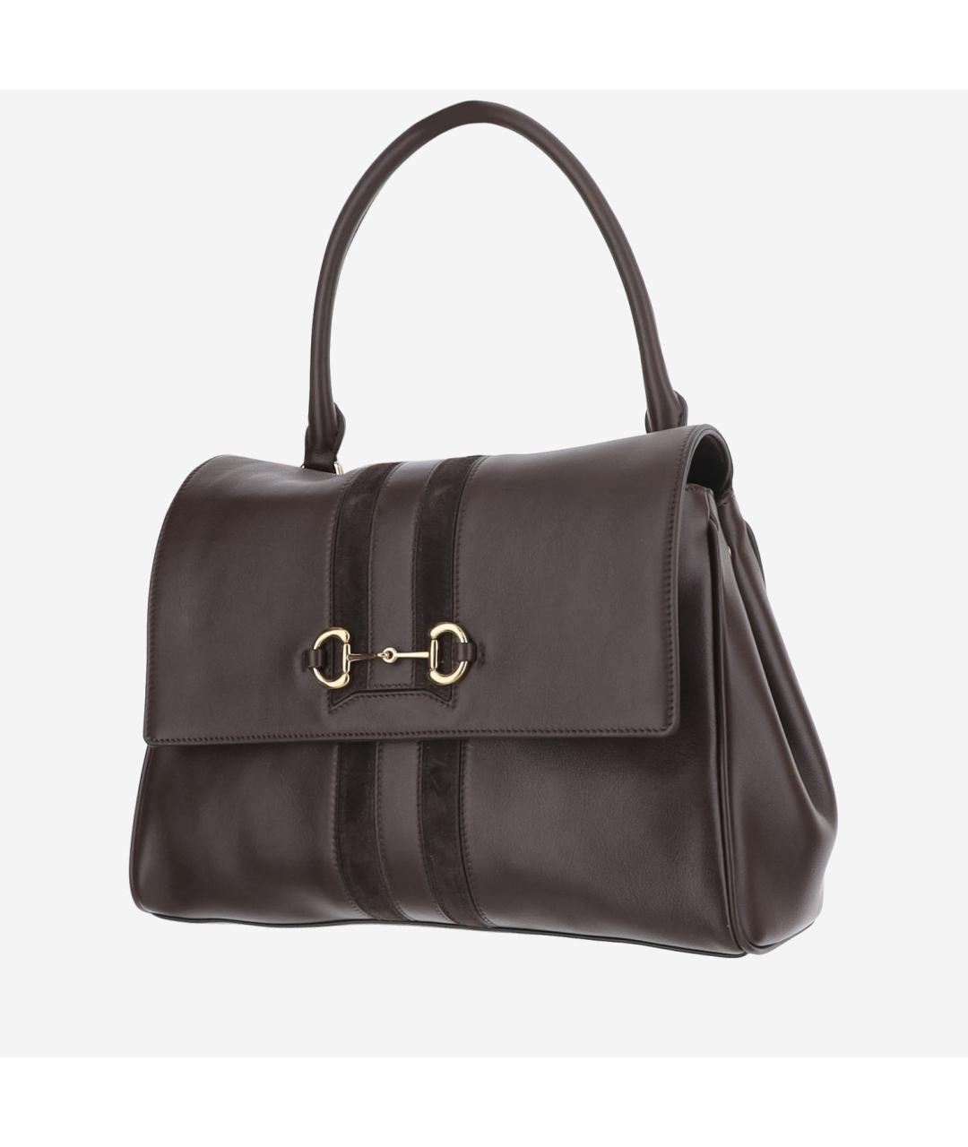 GUCCI Коричневая кожаная сумка тоут, фото 2