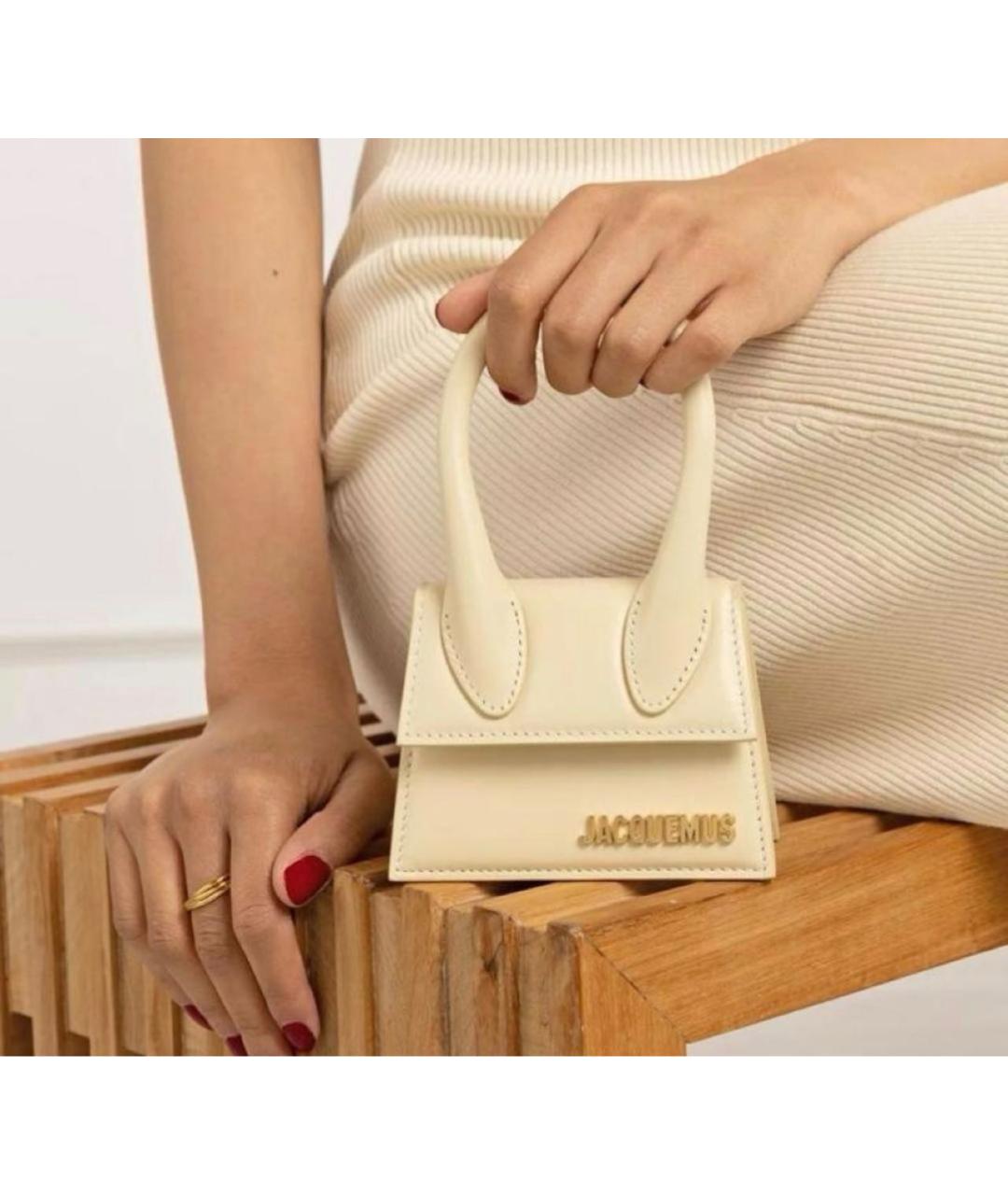 JACQUEMUS Бежевая сумка через плечо, фото 6