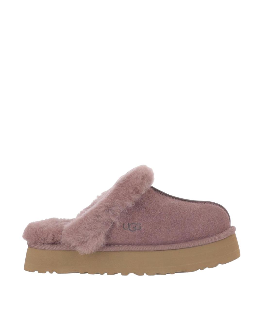 UGG Розовые замшевые сабо, фото 1