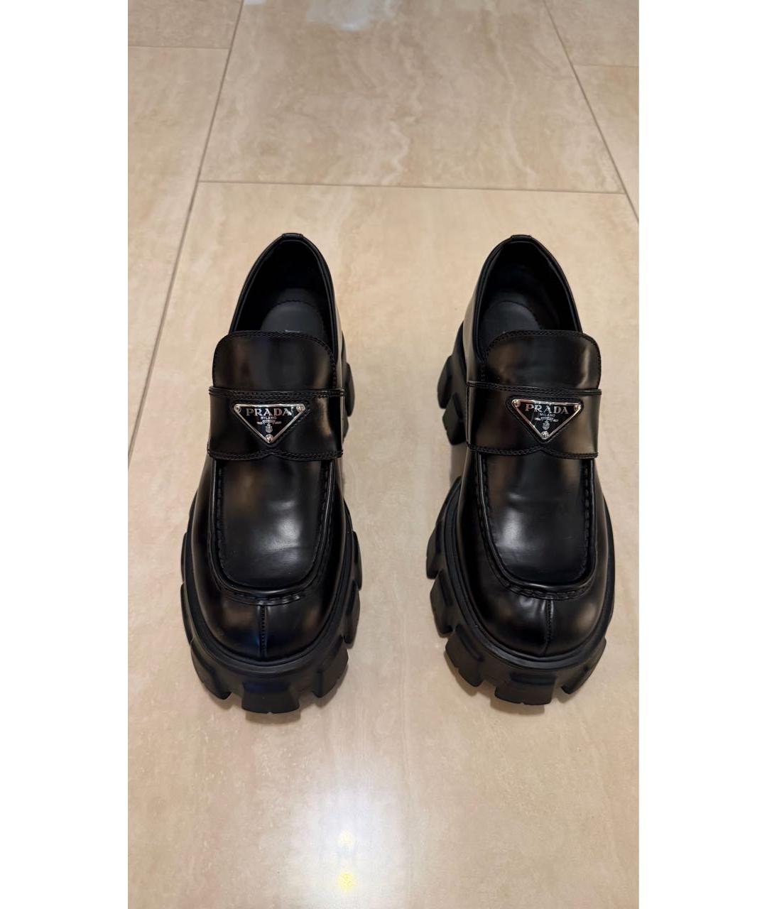 PRADA Черные кожаные лоферы, фото 2