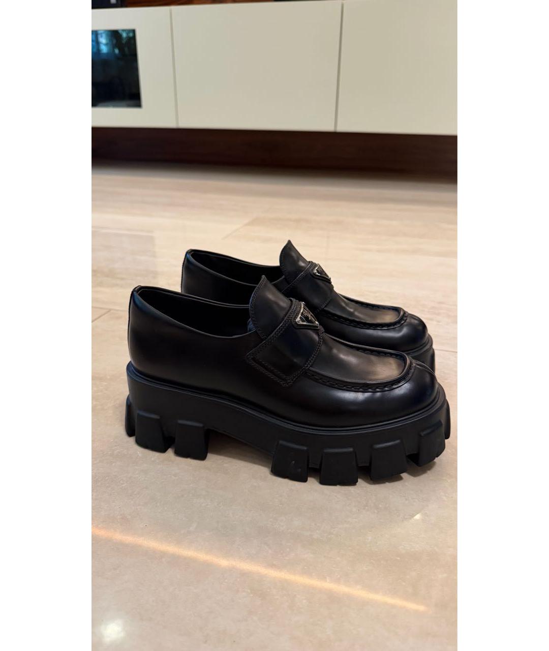PRADA Черные кожаные лоферы, фото 8