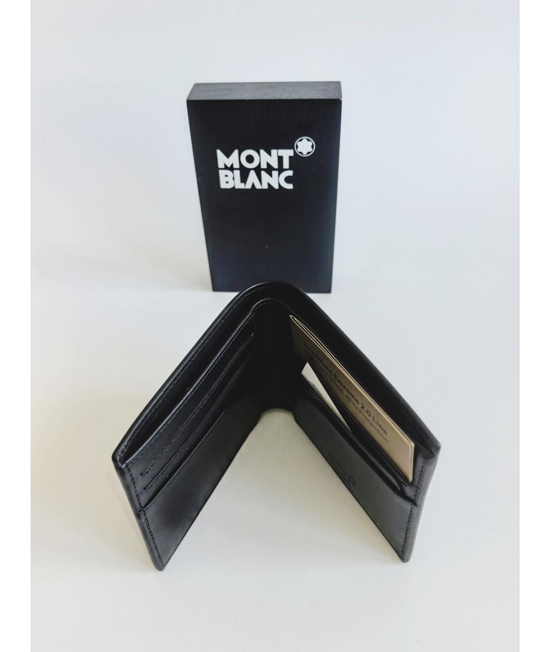 MONTBLANC Темно-синий кожаный кошелек, фото 7