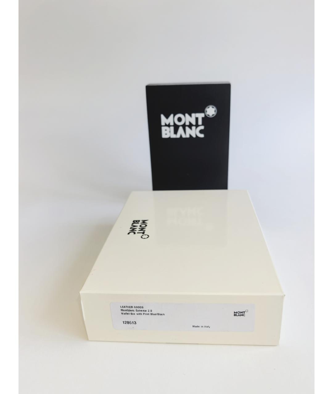 MONTBLANC Темно-синий кожаный кошелек, фото 8