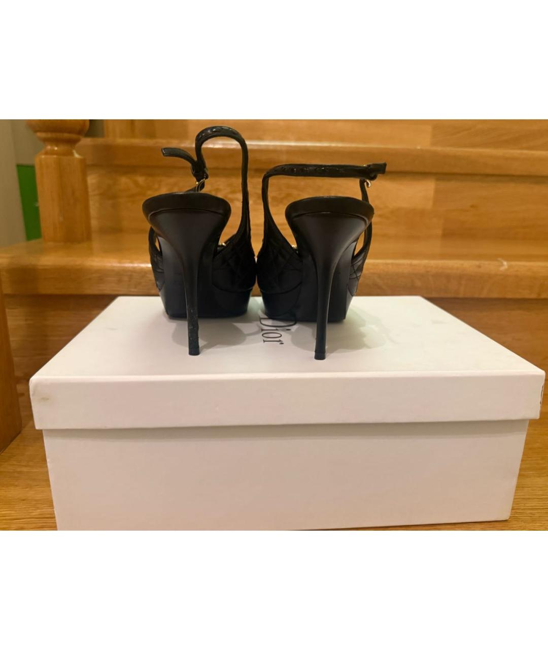 CHRISTIAN DIOR Черные кожаные туфли, фото 4