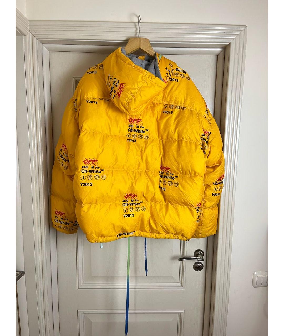 OFF-WHITE Желтая нейлоновая куртка, фото 2