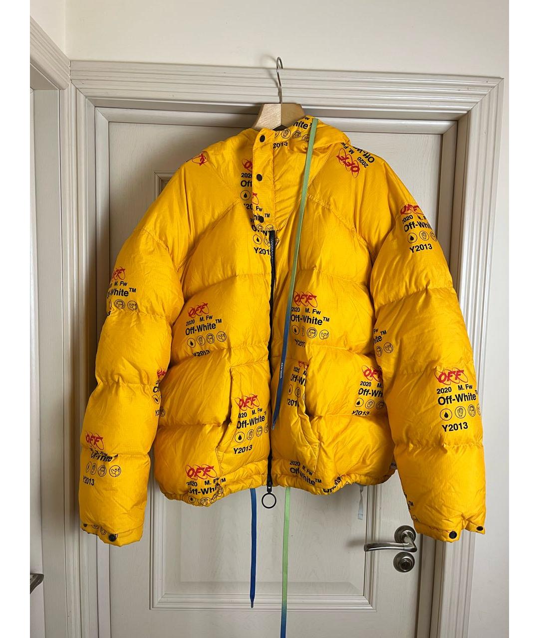 OFF-WHITE Желтая нейлоновая куртка, фото 9