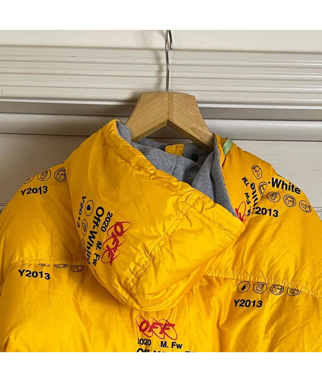 OFF-WHITE Желтая нейлоновая куртка, фото 3