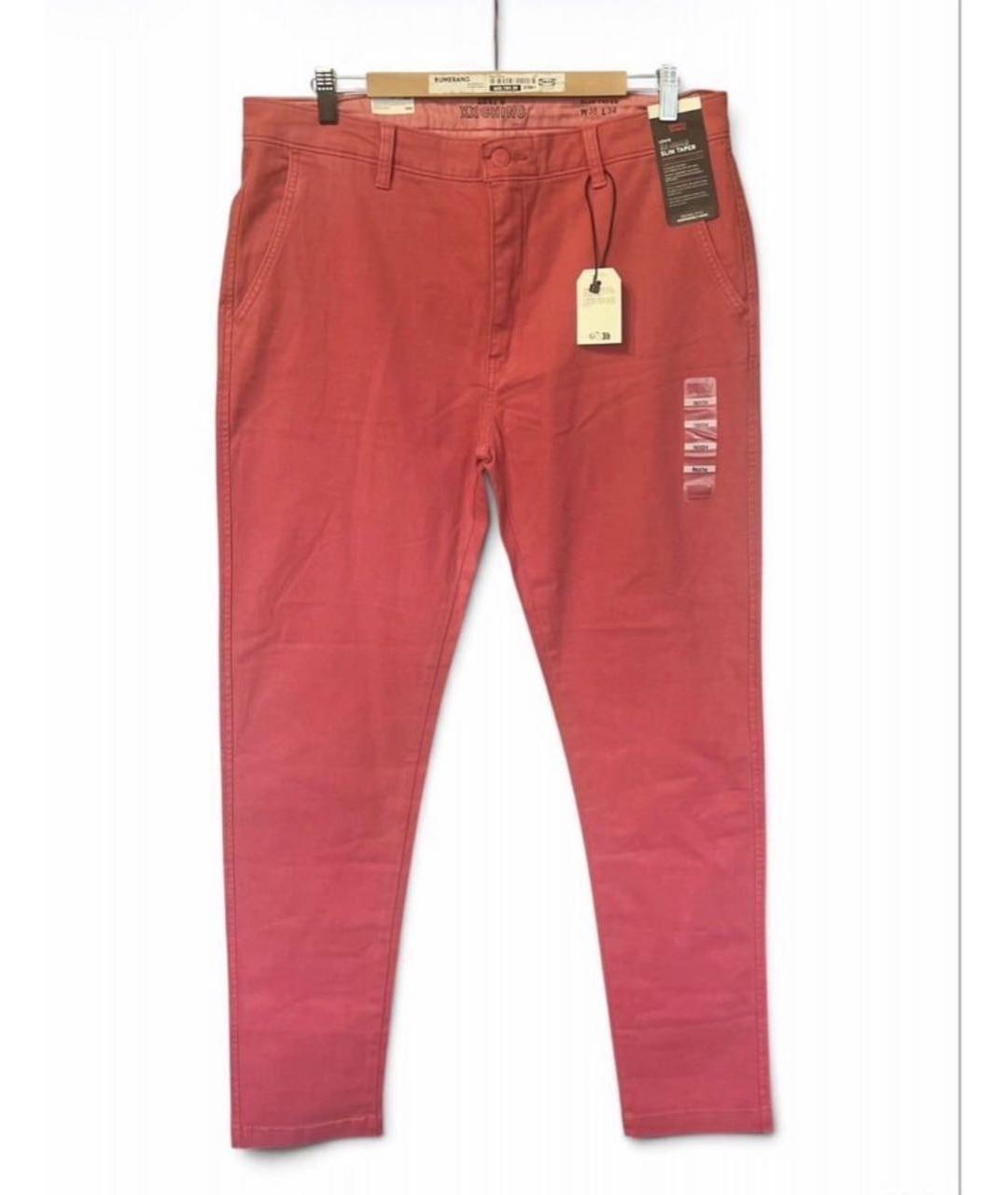 LEVI'S Коралловые хлопковые брюки чинос, фото 6