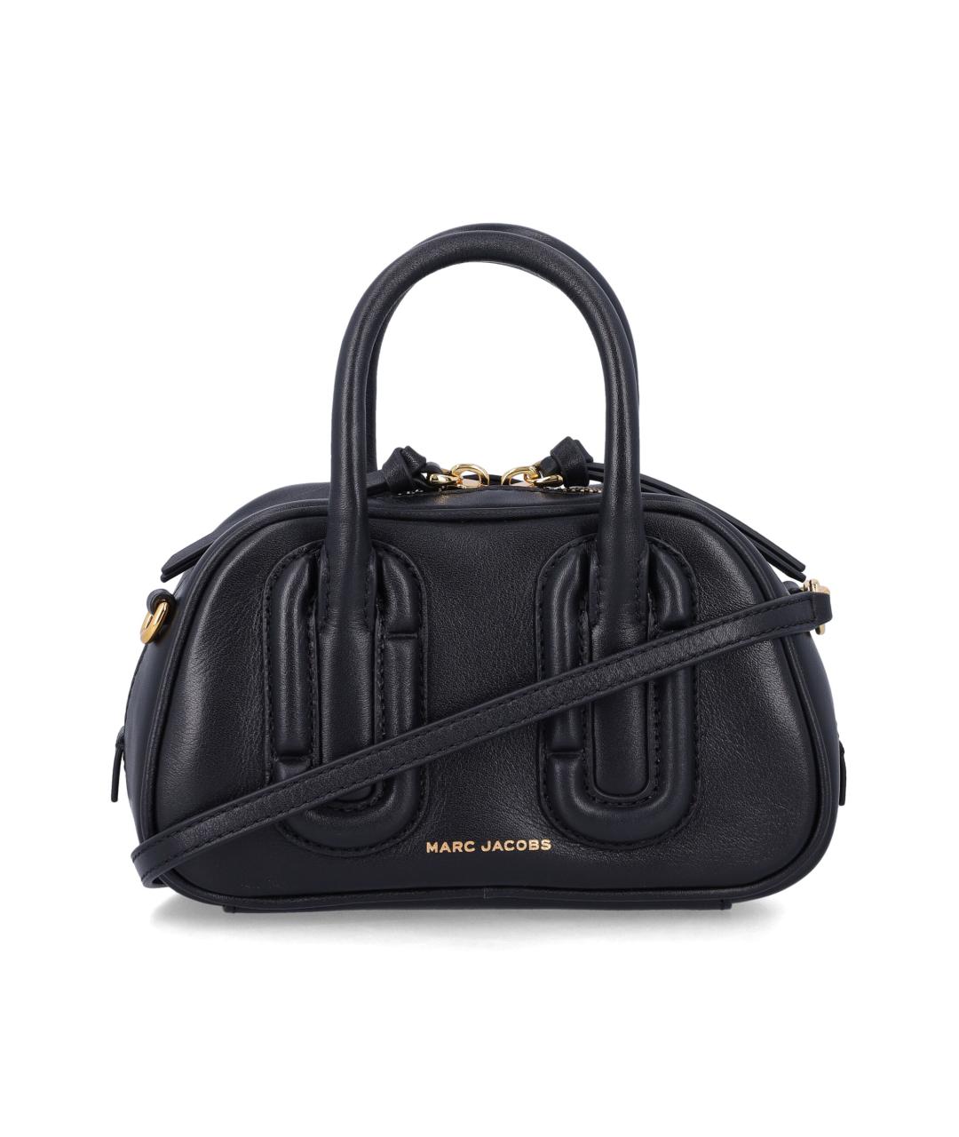 MARC JACOBS Черная кожаная сумка с короткими ручками, фото 1