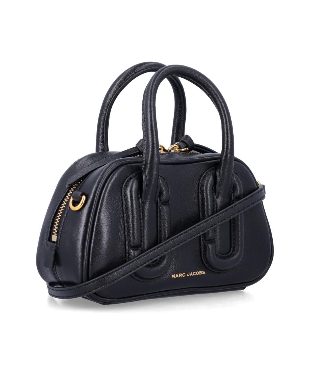 MARC JACOBS Черная кожаная сумка с короткими ручками, фото 2