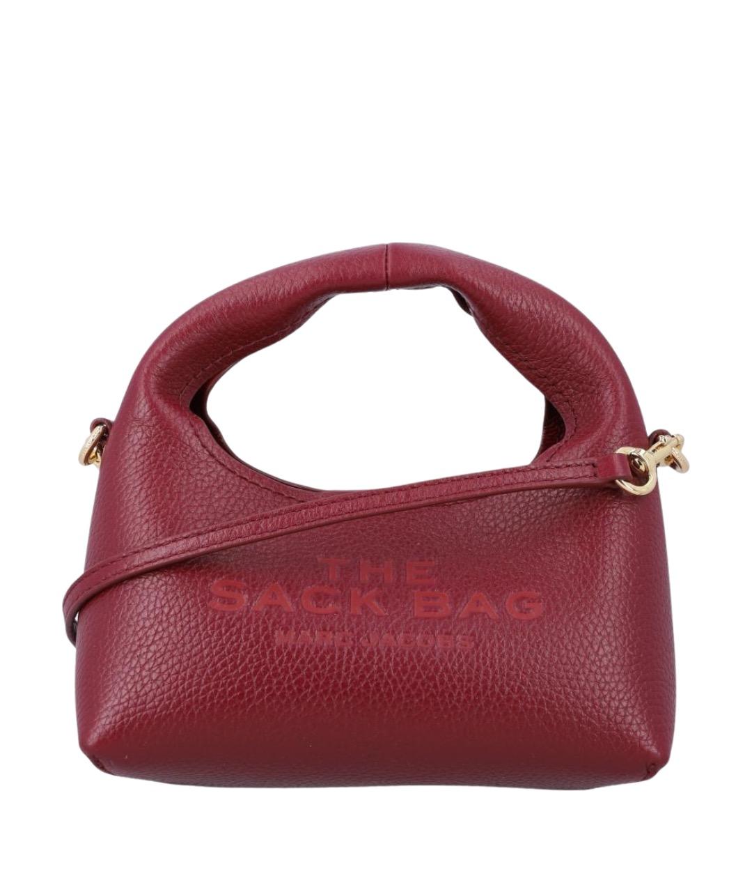 MARC JACOBS Бордовая кожаная сумка с короткими ручками, фото 1
