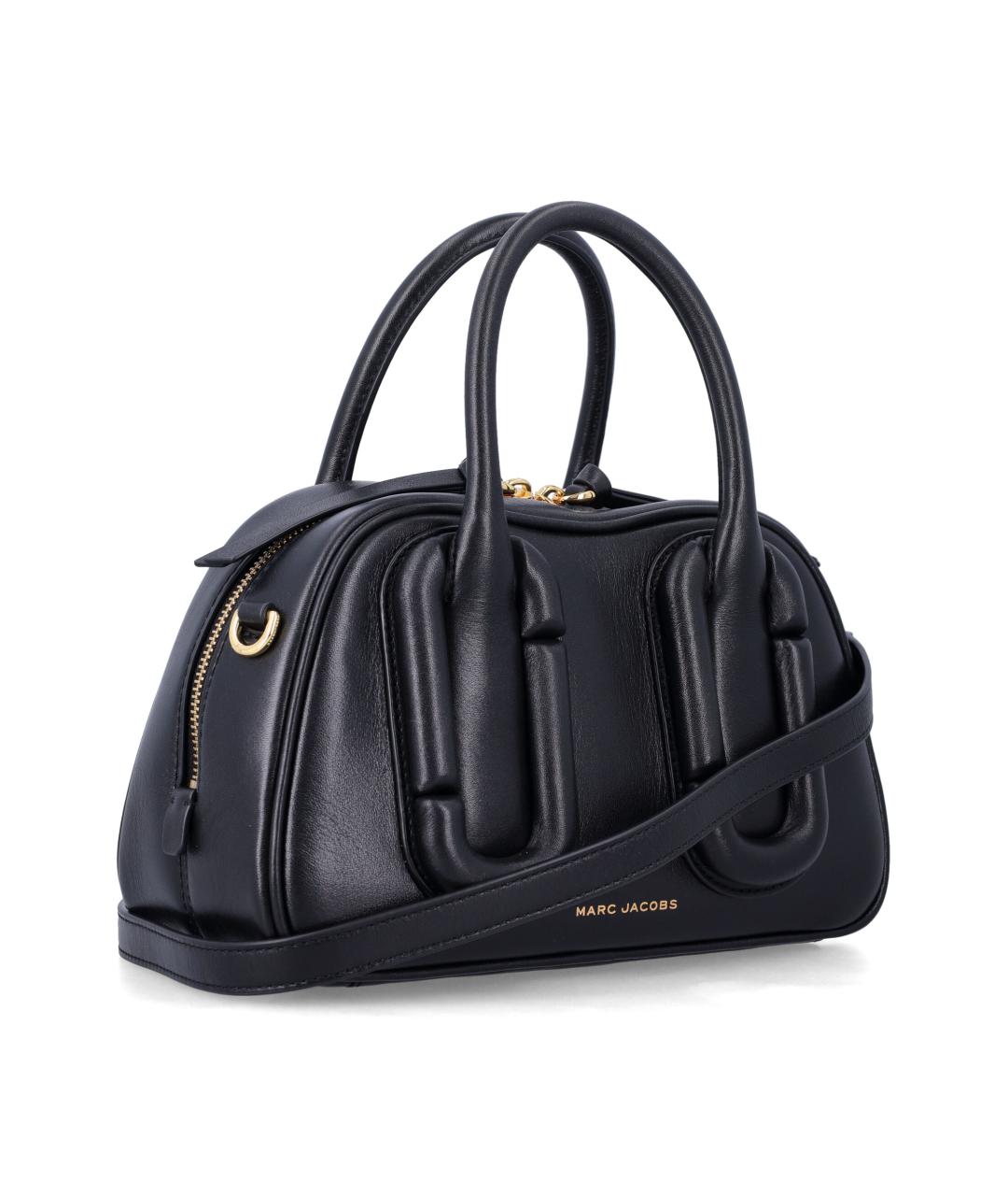 MARC JACOBS Черная кожаная сумка с короткими ручками, фото 2