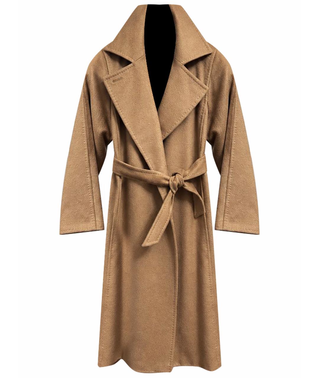 MAX MARA Коричневое шерстяное пальто, фото 1