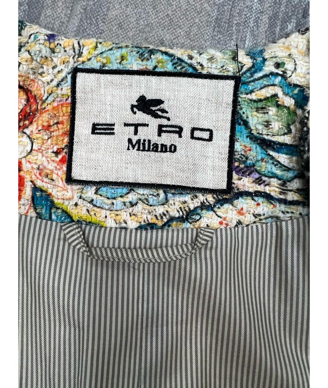 ETRO Бежевое хлопковое пальто, фото 5