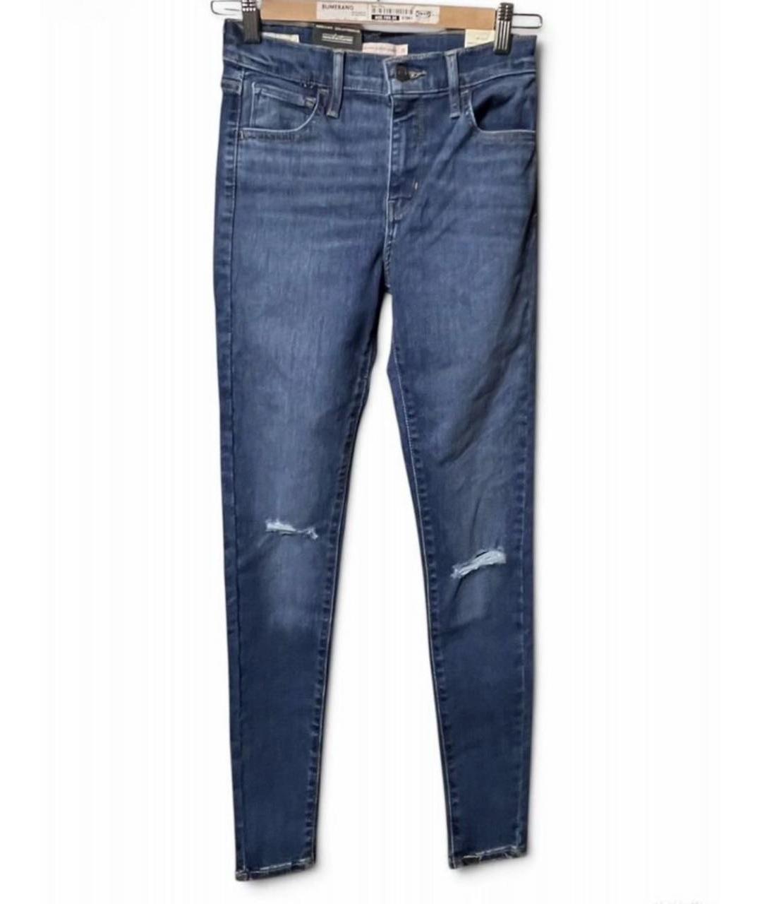 LEVI'S Синие хлопковые джинсы слим, фото 5