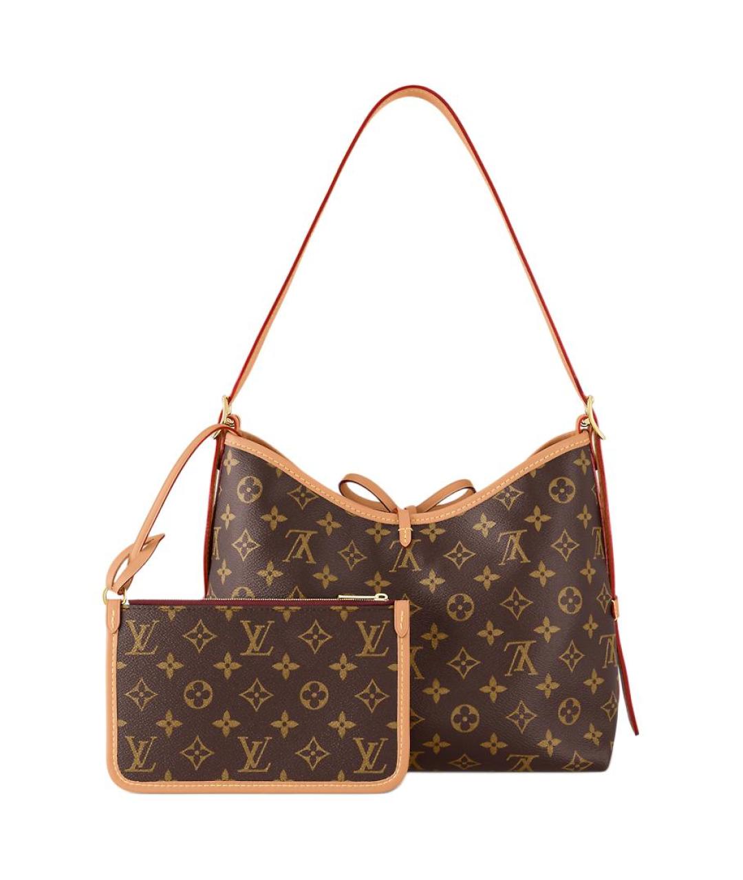 LOUIS VUITTON Коричневая сумка через плечо из канвы, фото 3