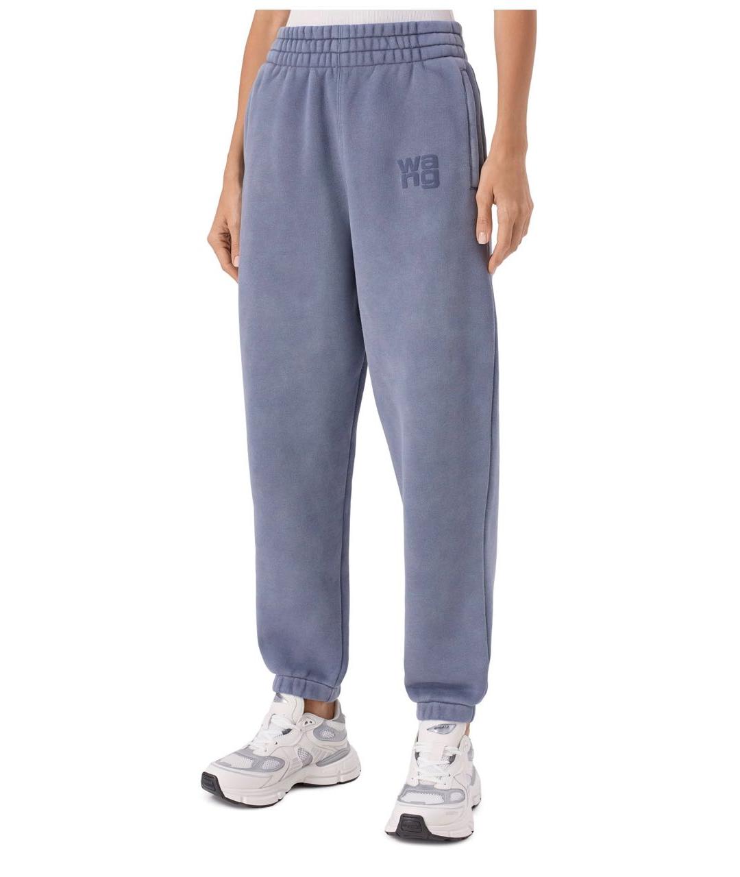 ALEXANDER WANG Синие хлопковые спортивные брюки и шорты, фото 2
