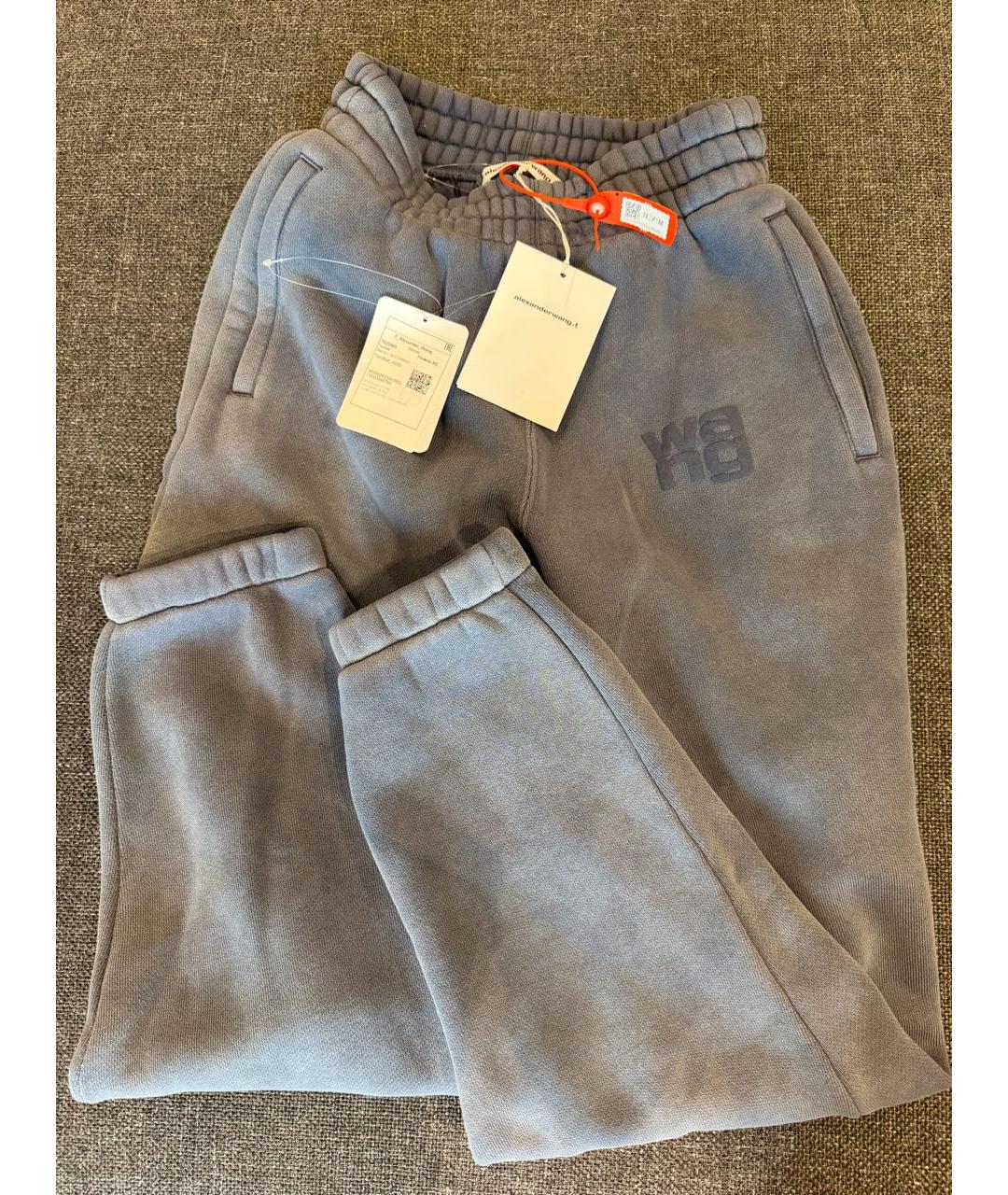 ALEXANDER WANG Синие хлопковые спортивные брюки и шорты, фото 3