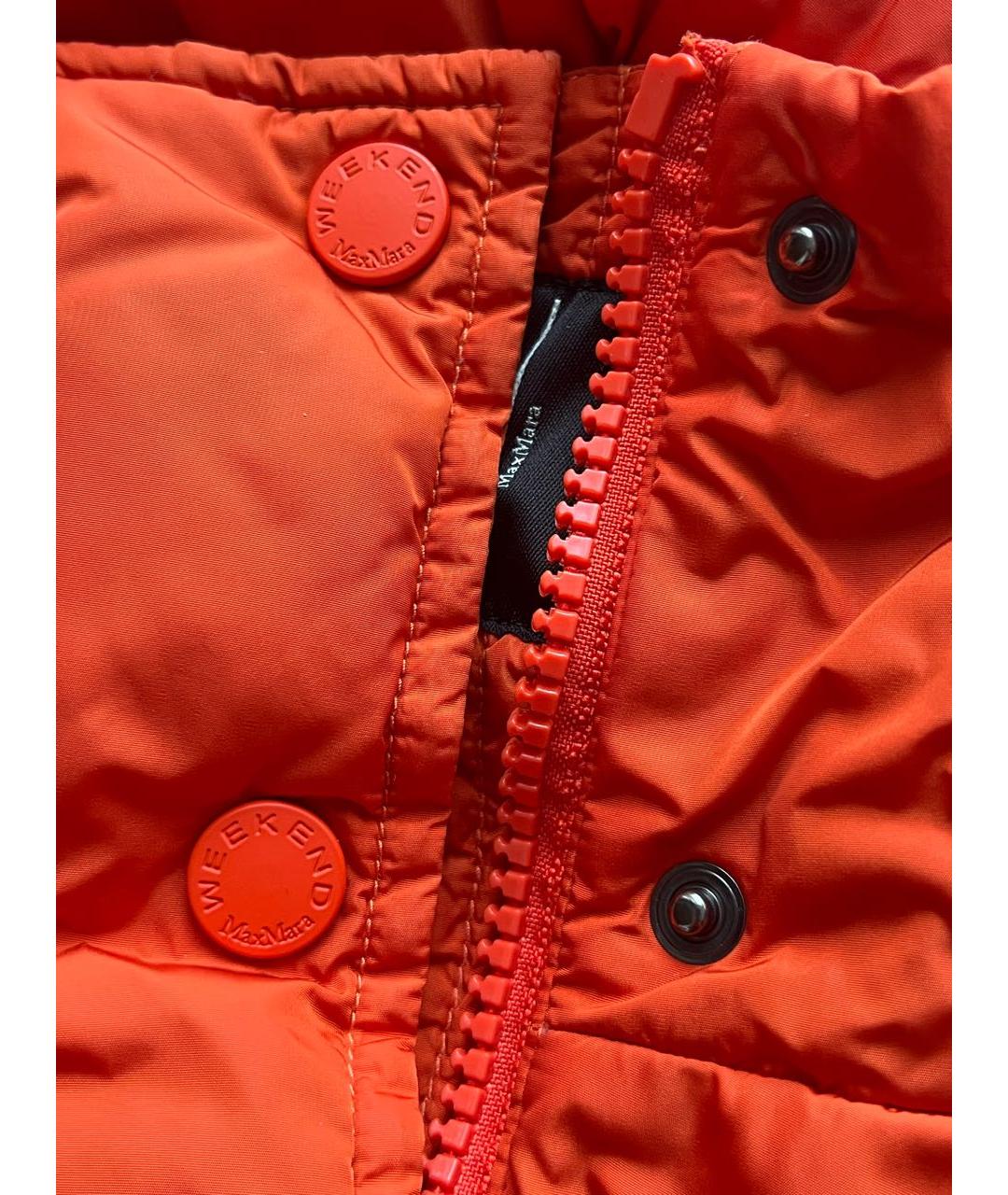 WEEKEND MAX MARA Оранжевая полиэстеровая куртка, фото 4