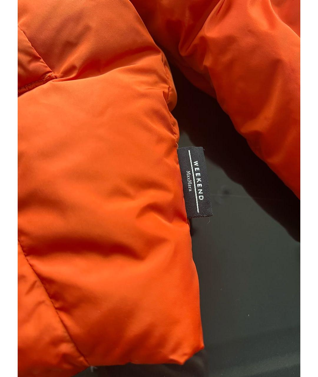 WEEKEND MAX MARA Оранжевая полиэстеровая куртка, фото 8
