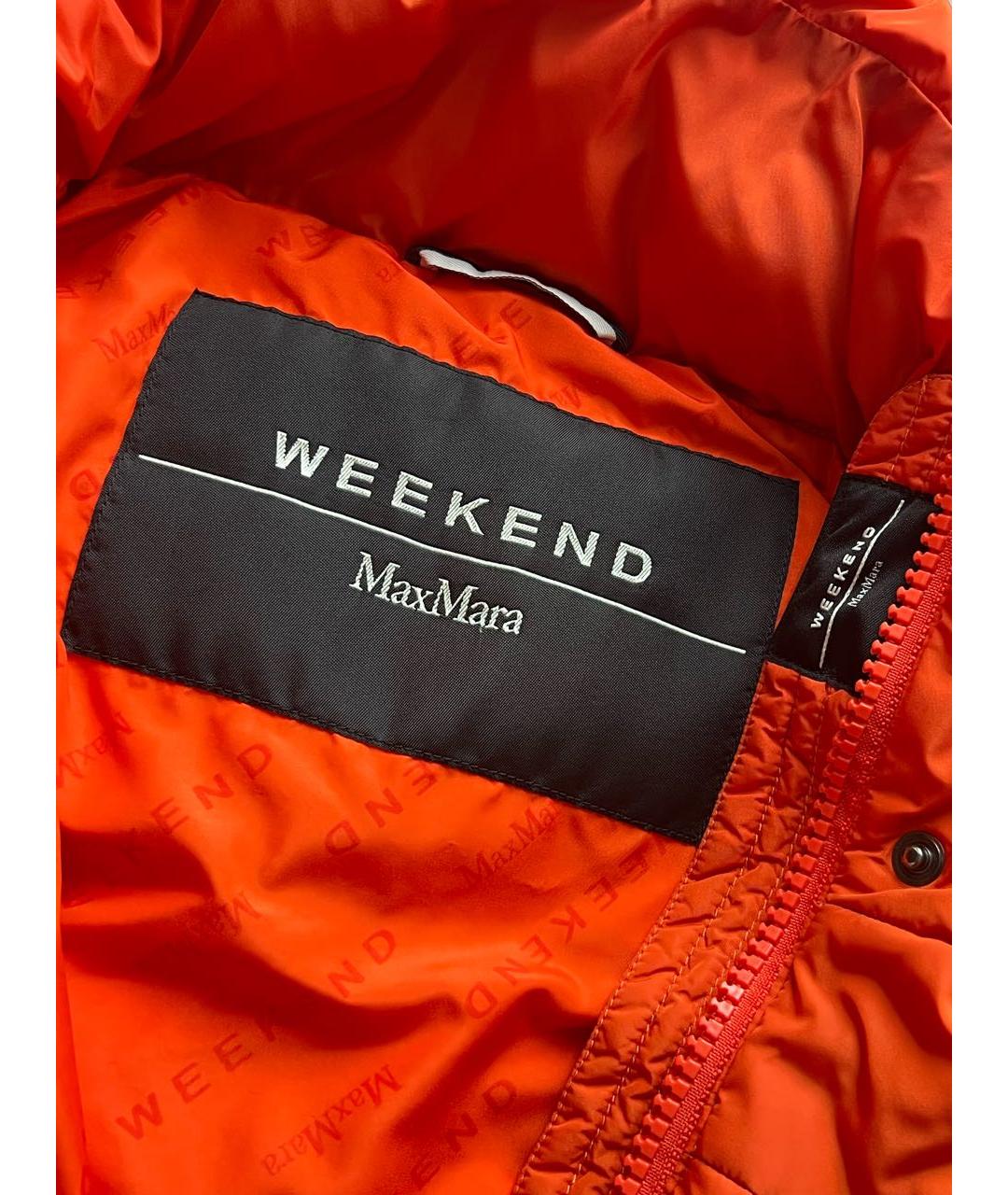 WEEKEND MAX MARA Оранжевая полиэстеровая куртка, фото 3