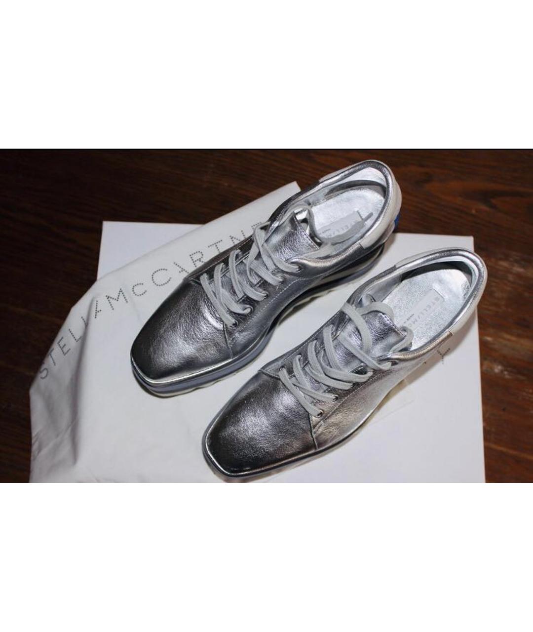 STELLA MCCARTNEY Серебряные ботинки из искусственной кожи, фото 2