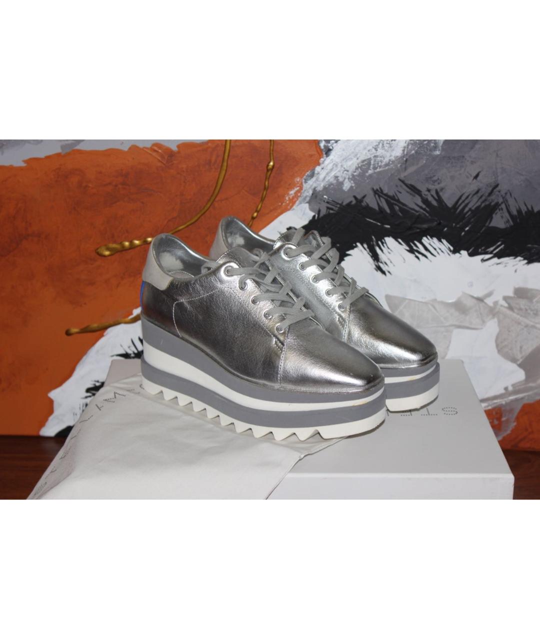 STELLA MCCARTNEY Серебряные ботинки из искусственной кожи, фото 3