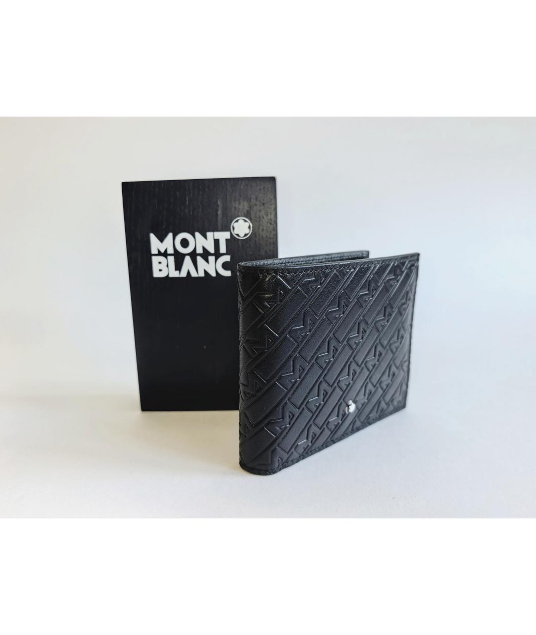 MONTBLANC Черный кожаный кошелек, фото 6