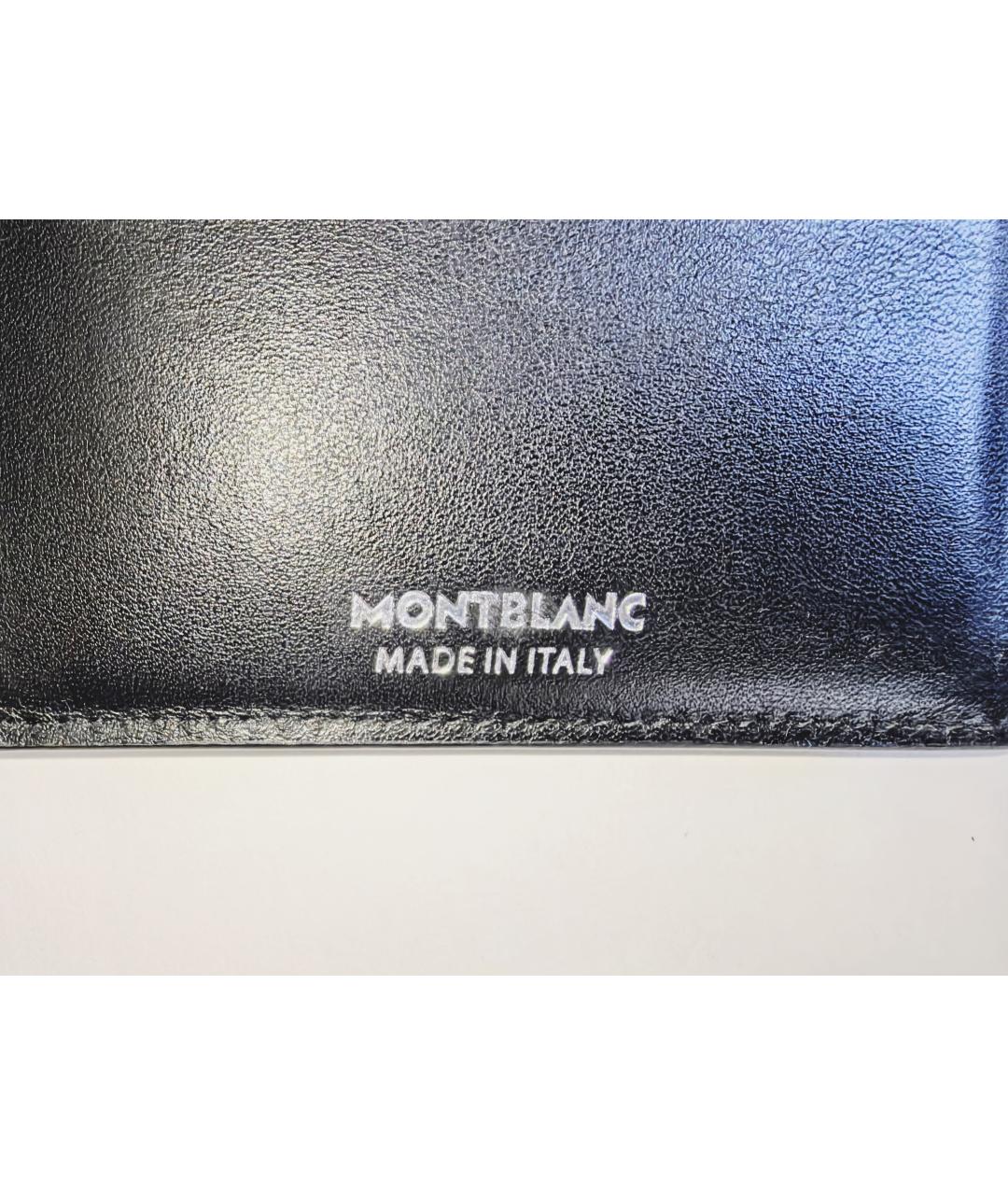 MONTBLANC Черный кожаный кошелек, фото 3
