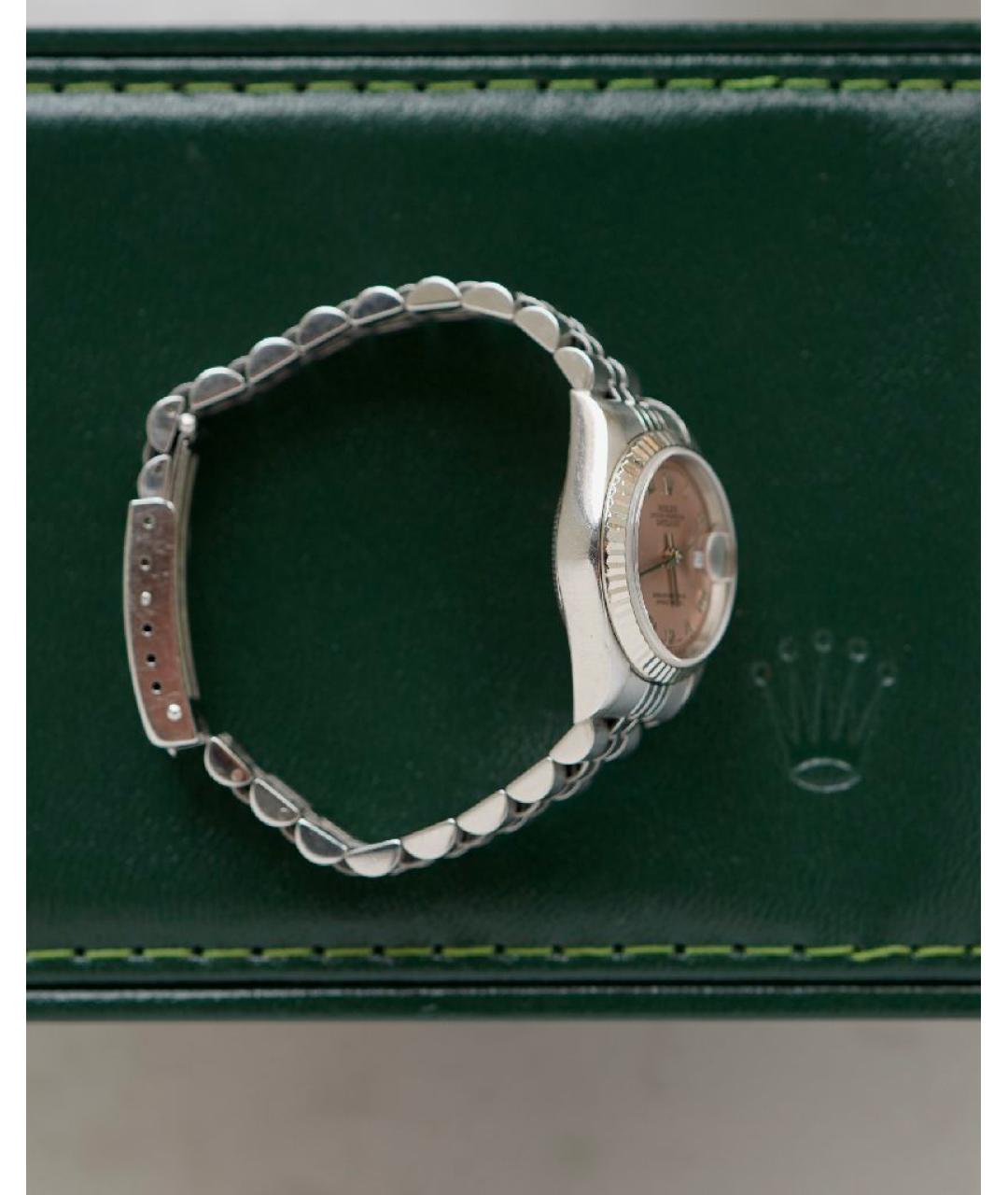 ROLEX Розовые часы из белого золота, фото 6