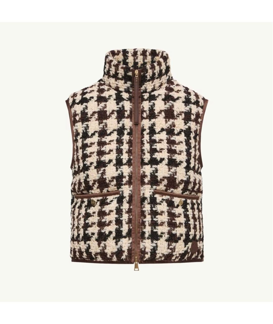 MONCLER Коричневый жилет, фото 6