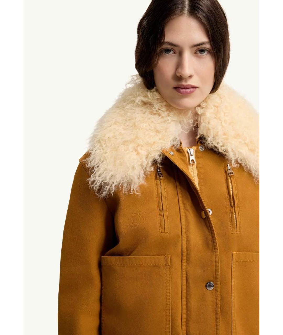 MONCLER Горчичная куртка, фото 6