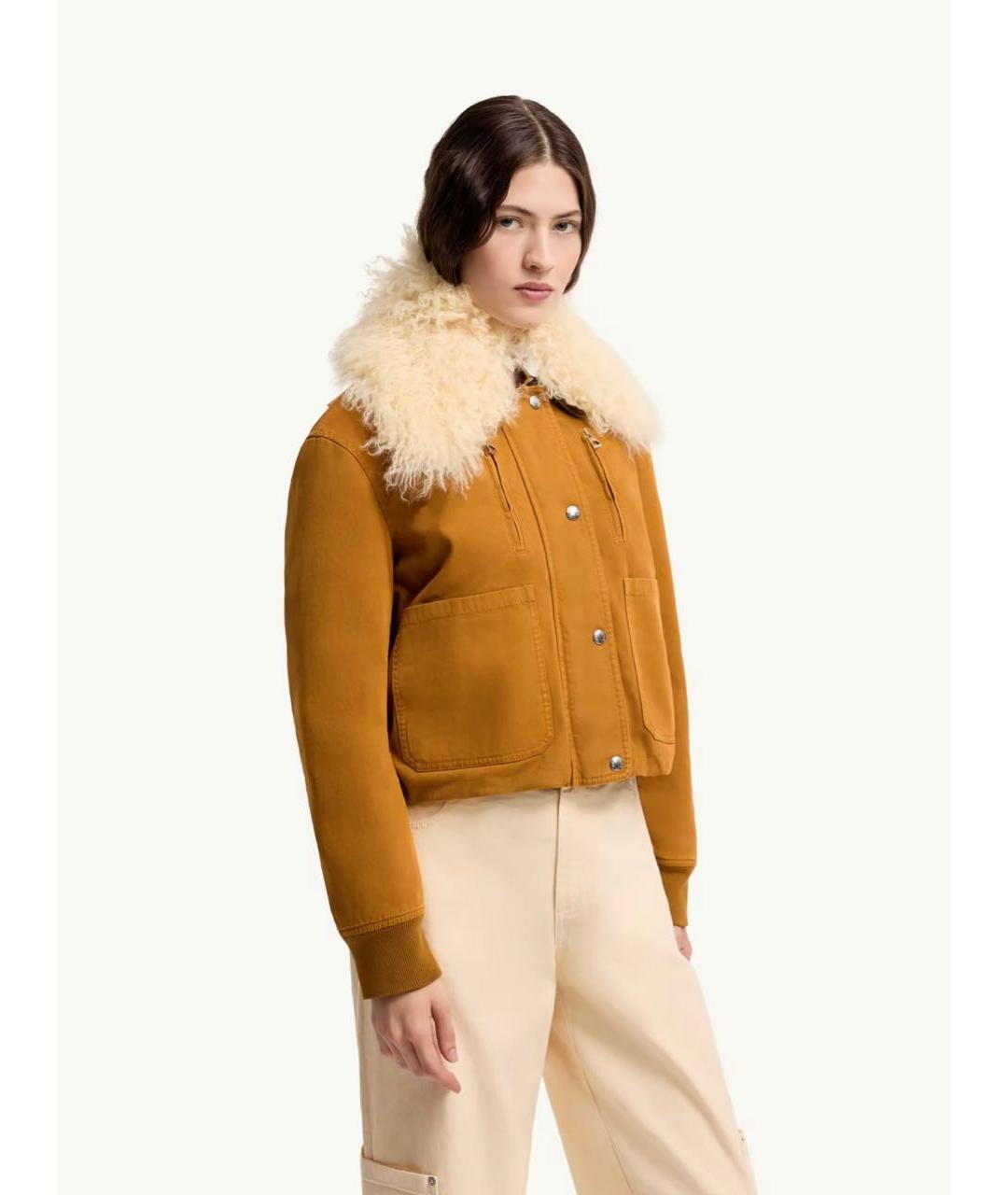 MONCLER Горчичная куртка, фото 4