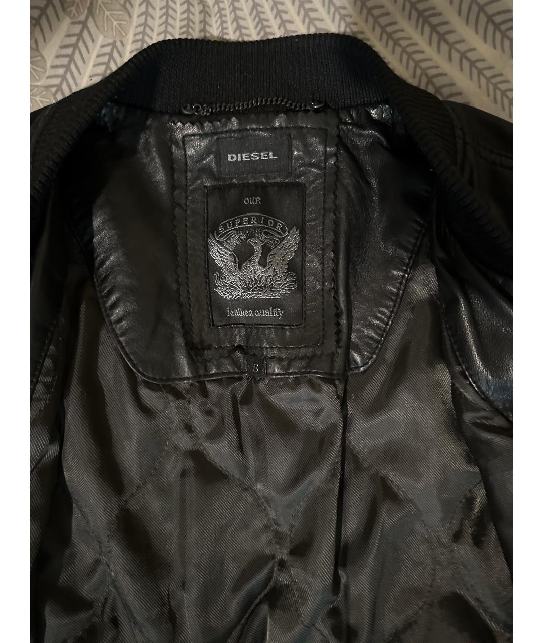 DIESEL Черная кожаная куртка, фото 8