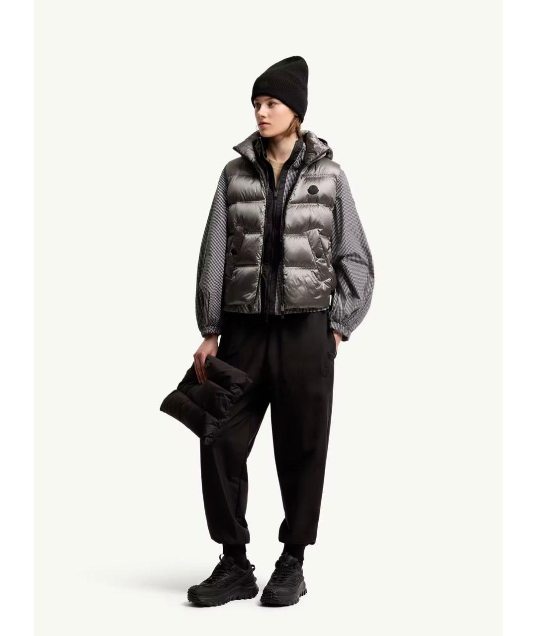 MONCLER Серебряный жилет, фото 2