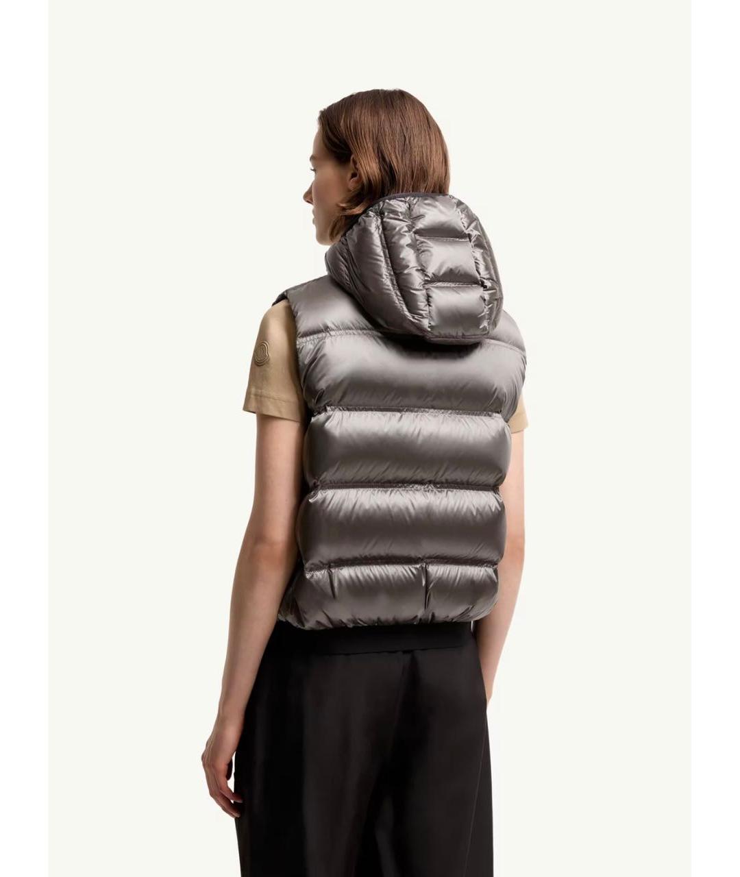 MONCLER Серебряный жилет, фото 5