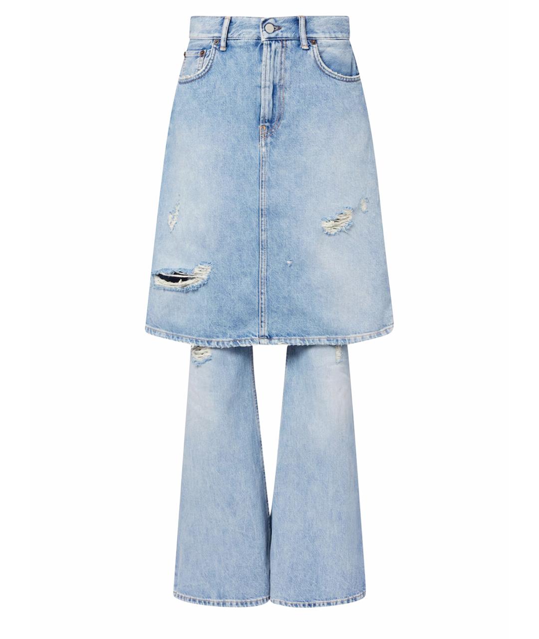 ACNE STUDIOS Голубые прямые джинсы, фото 1