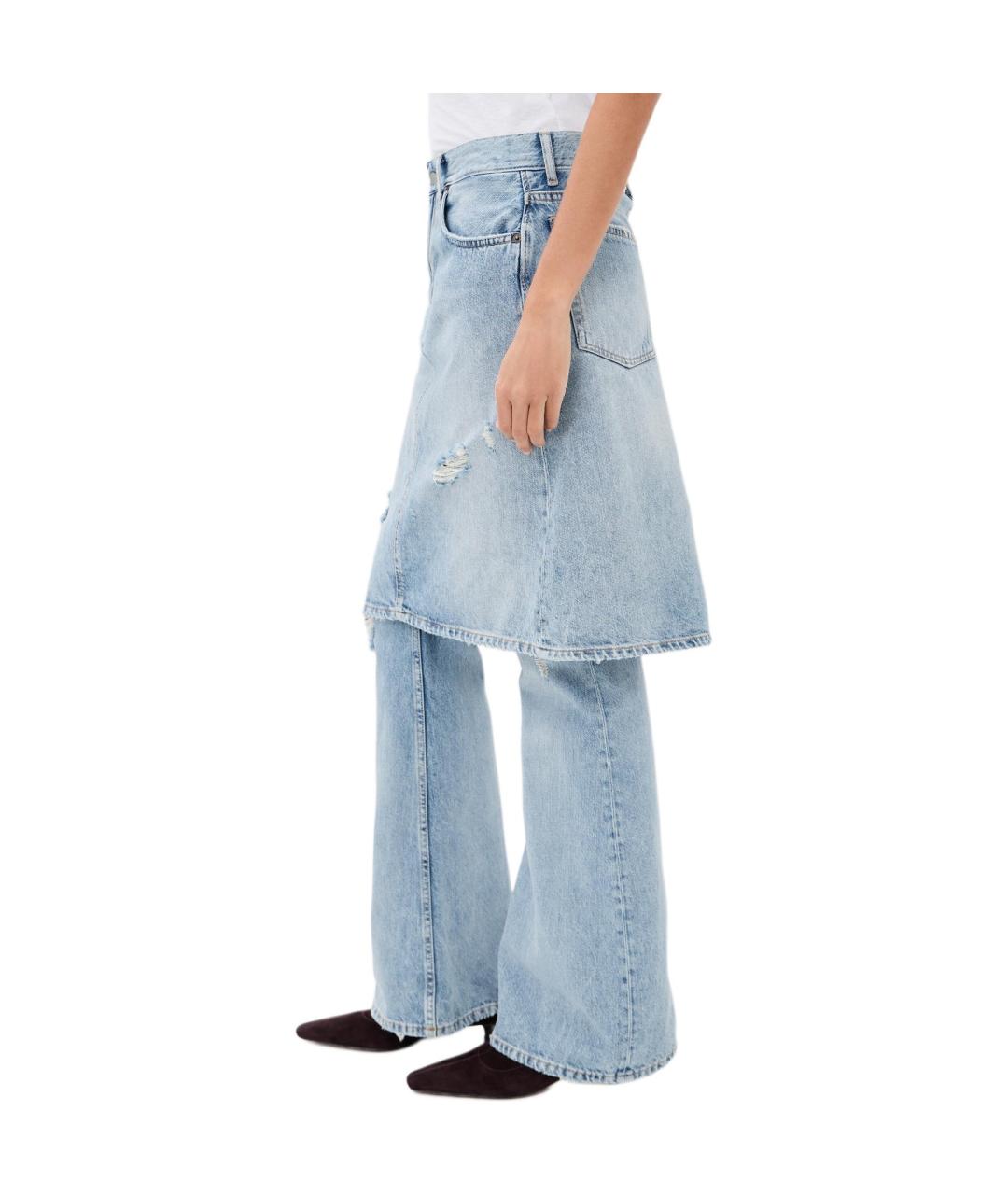 ACNE STUDIOS Голубые прямые джинсы, фото 3