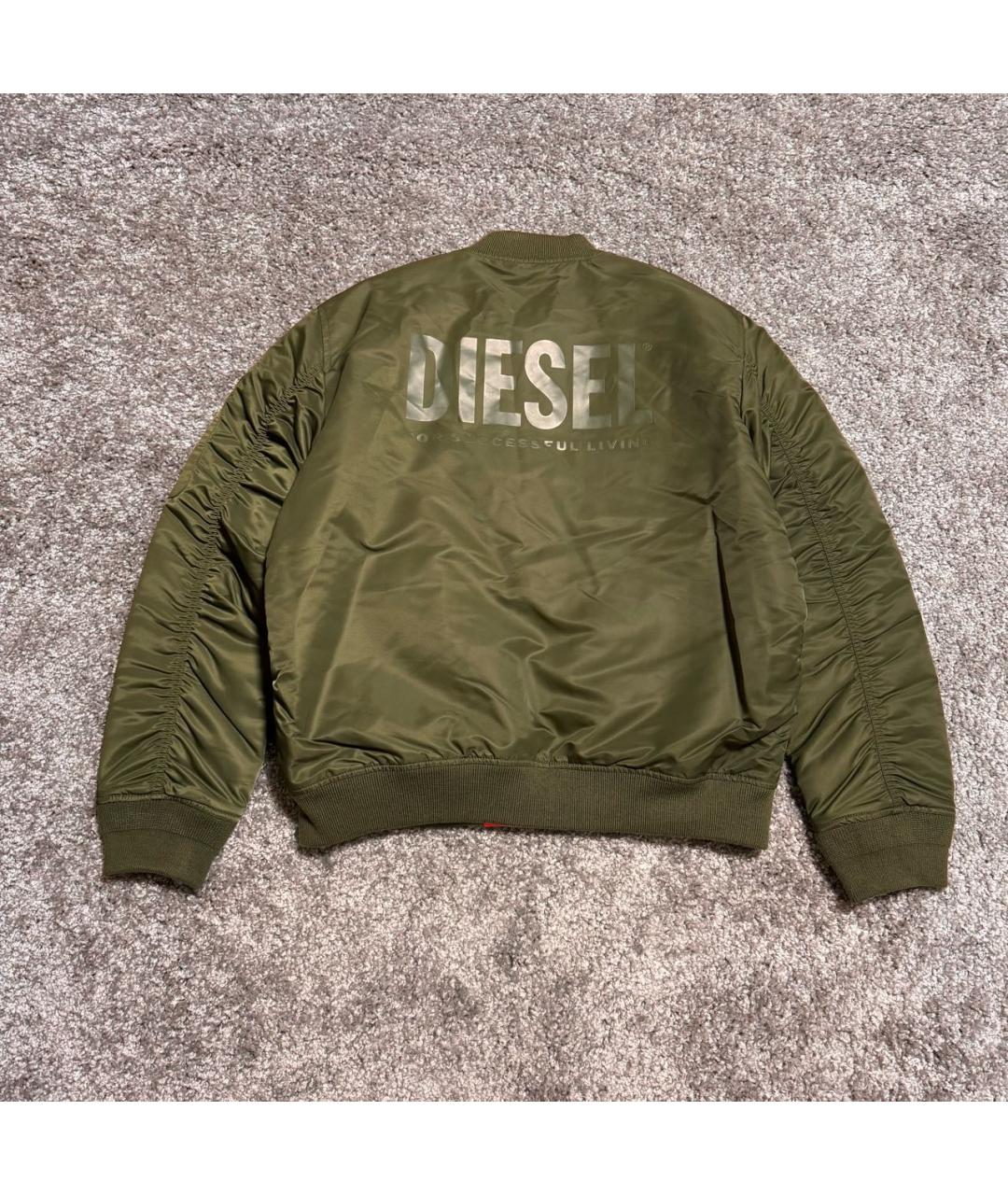DIESEL Зеленая нейлоновая куртка, фото 2