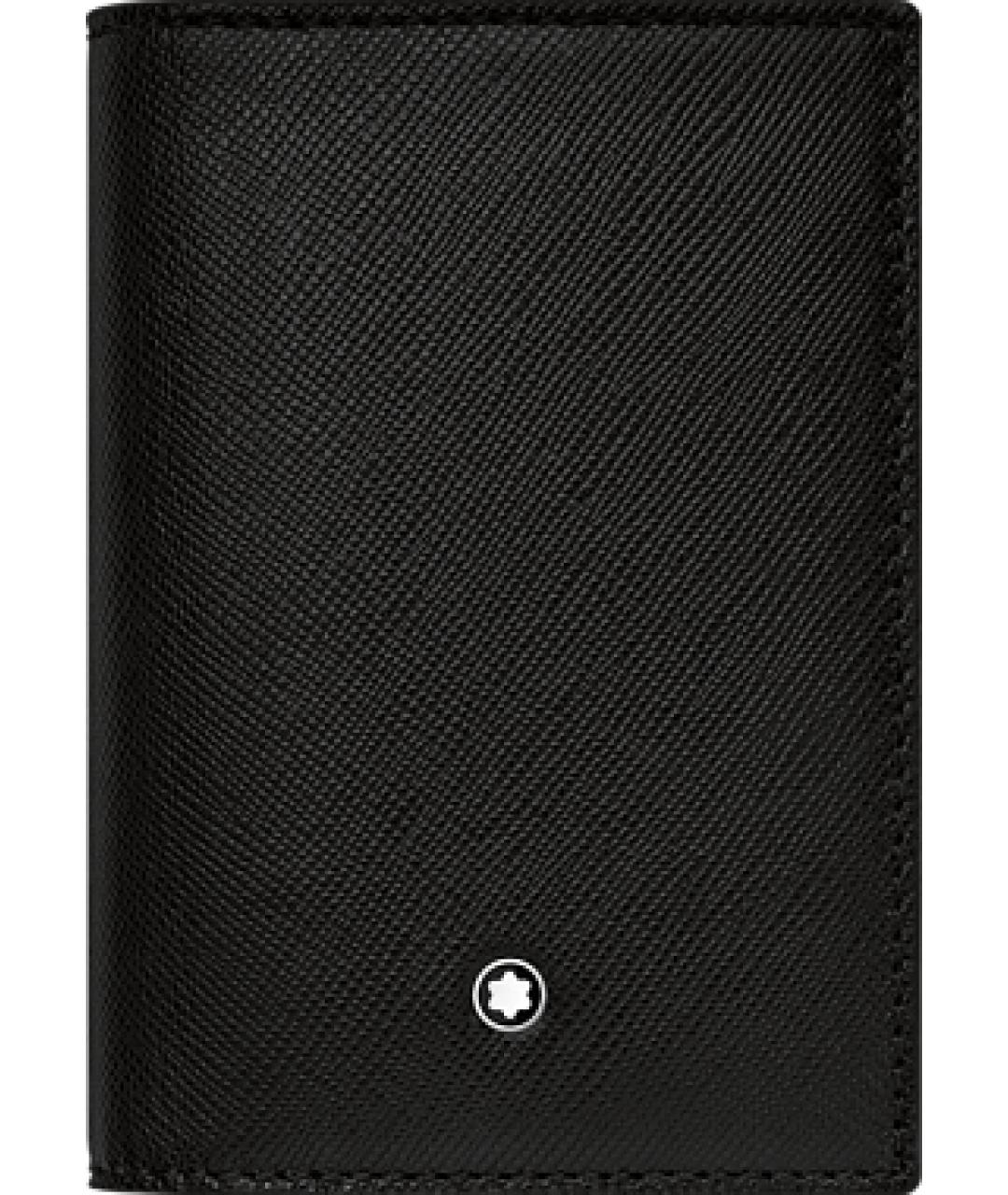 MONTBLANC Черная кожаная визитница, фото 1