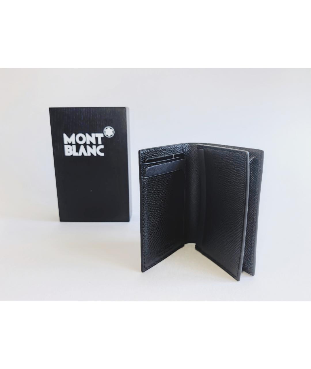 MONTBLANC Черная кожаная визитница, фото 7