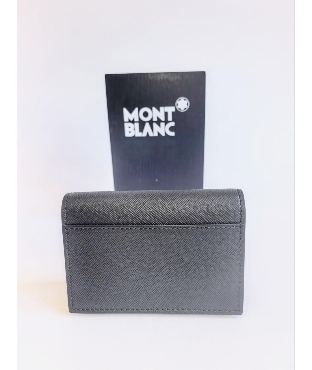 MONTBLANC Черная кожаная визитница, фото 6