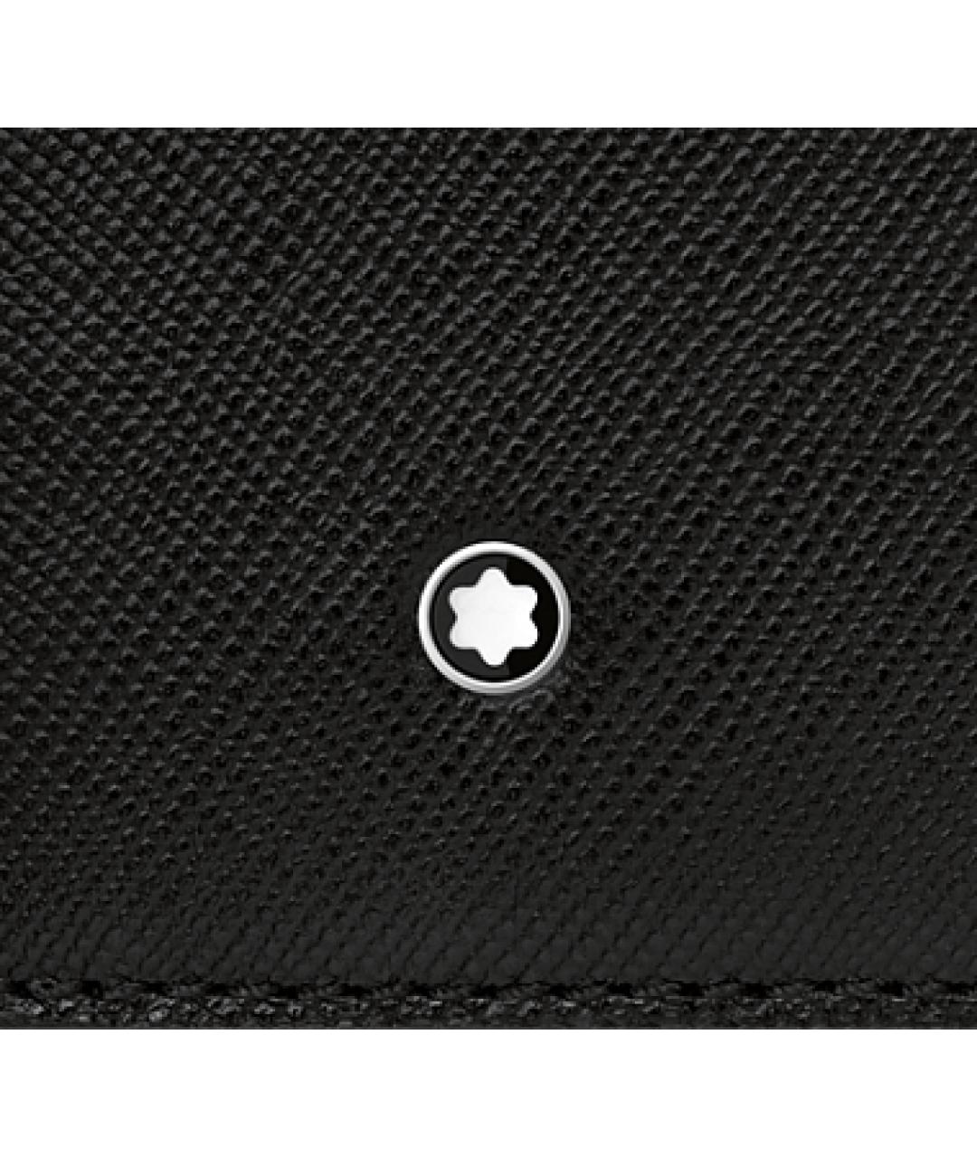 MONTBLANC Черная кожаная визитница, фото 3