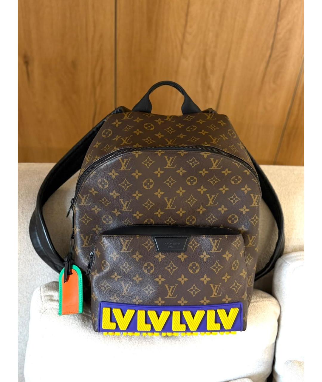 LOUIS VUITTON Коричневый кожаный рюкзак, фото 3