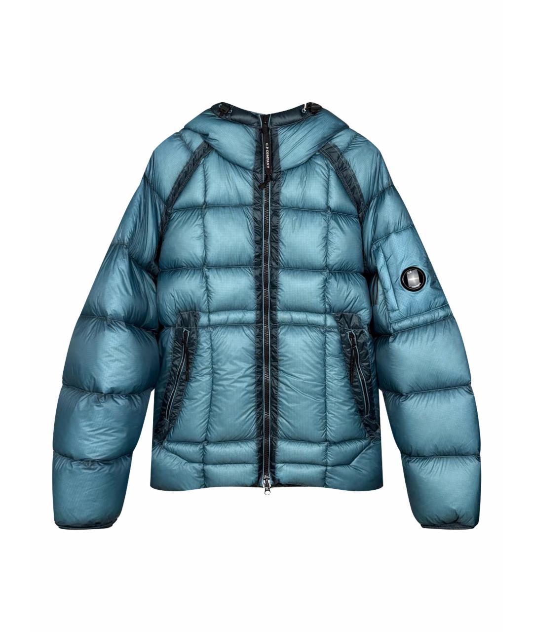 CP COMPANY Бирюзовый полиамидовый пуховик, фото 1