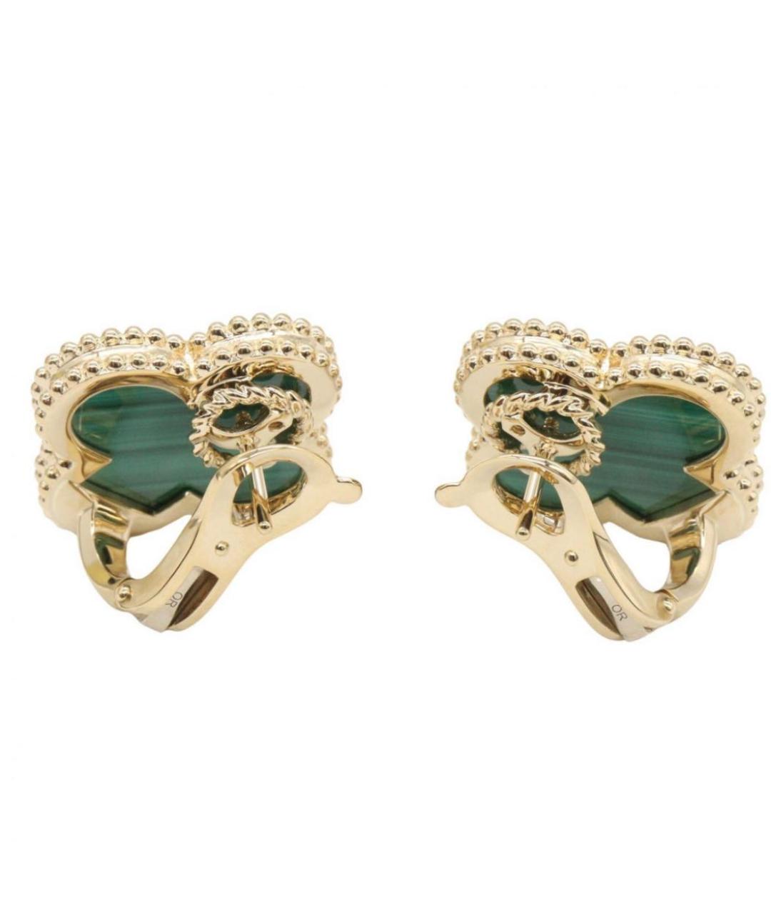VAN CLEEF & ARPELS Зеленые серьги из желтого золота, фото 2
