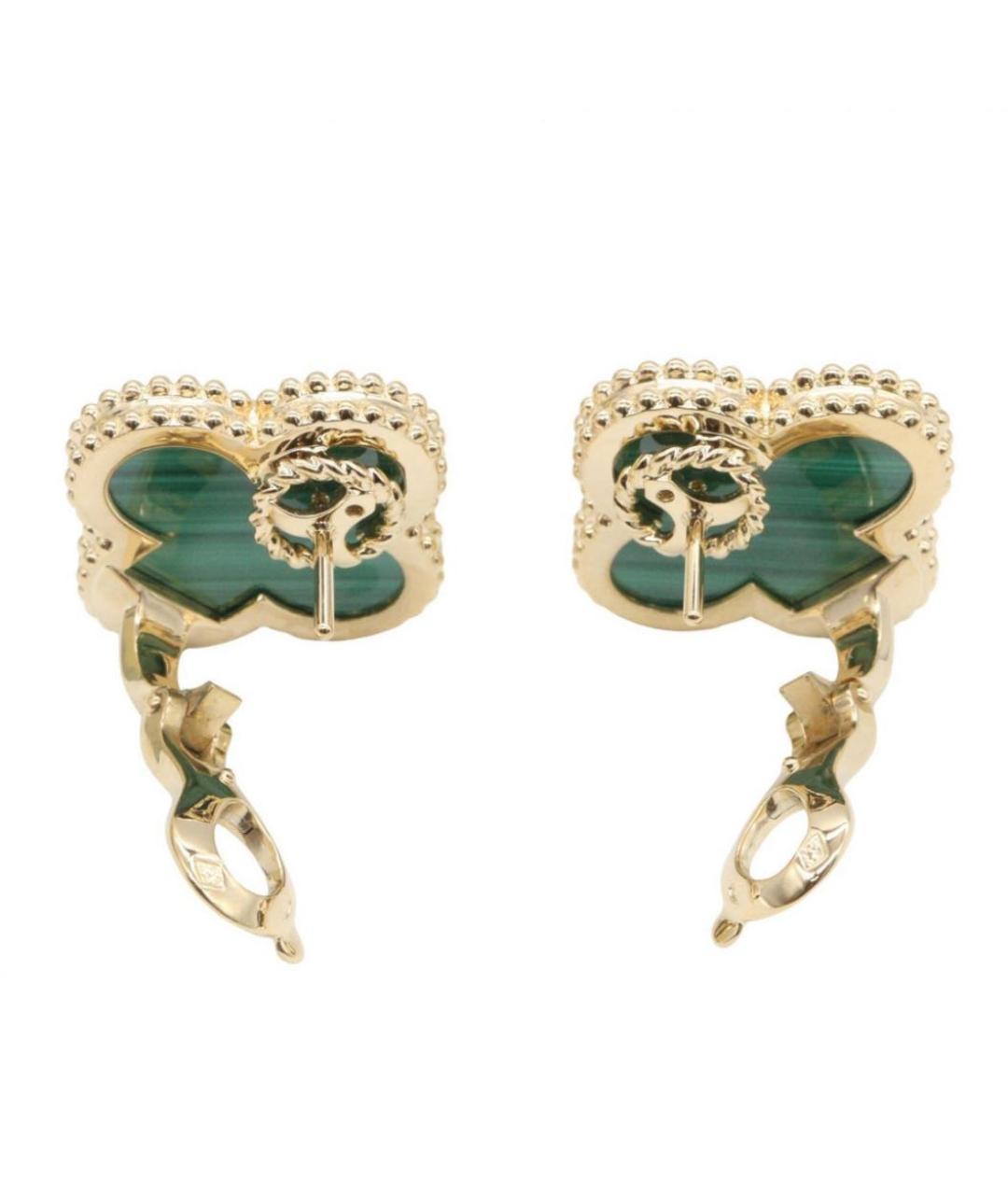 VAN CLEEF & ARPELS Зеленые серьги из желтого золота, фото 3